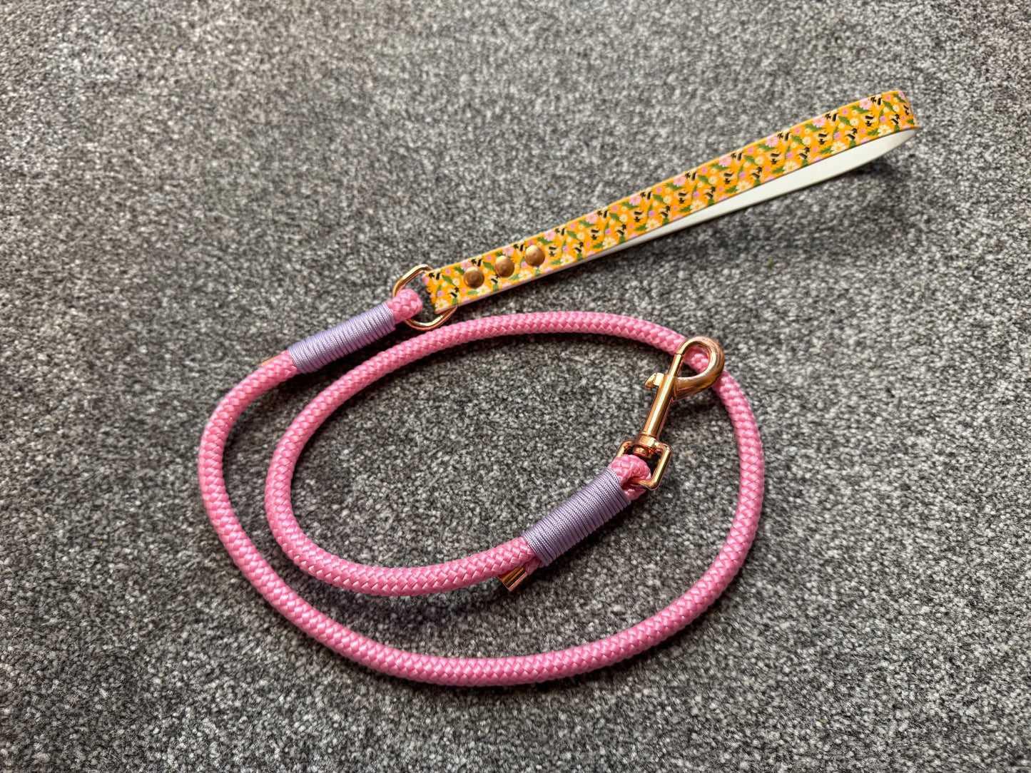 4ft Rope Clip Lead with UV printed Biothane handle (Ready to Ship)