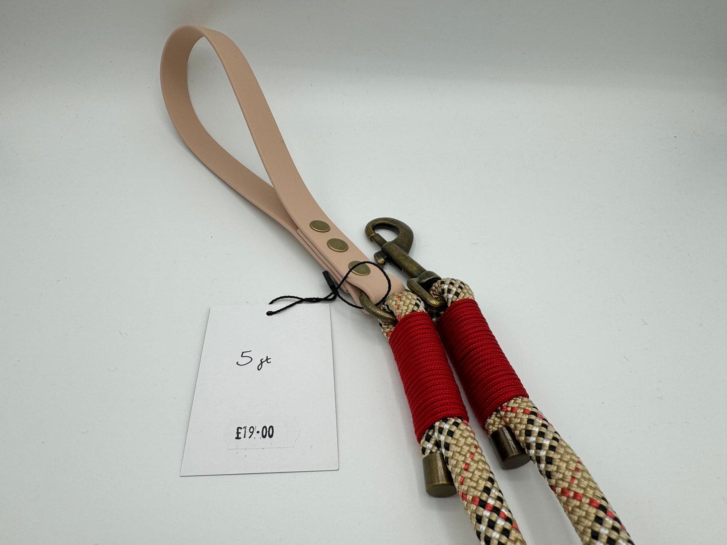 5ft Rope Clip Lead with Biothane handle (Ready to Ship)