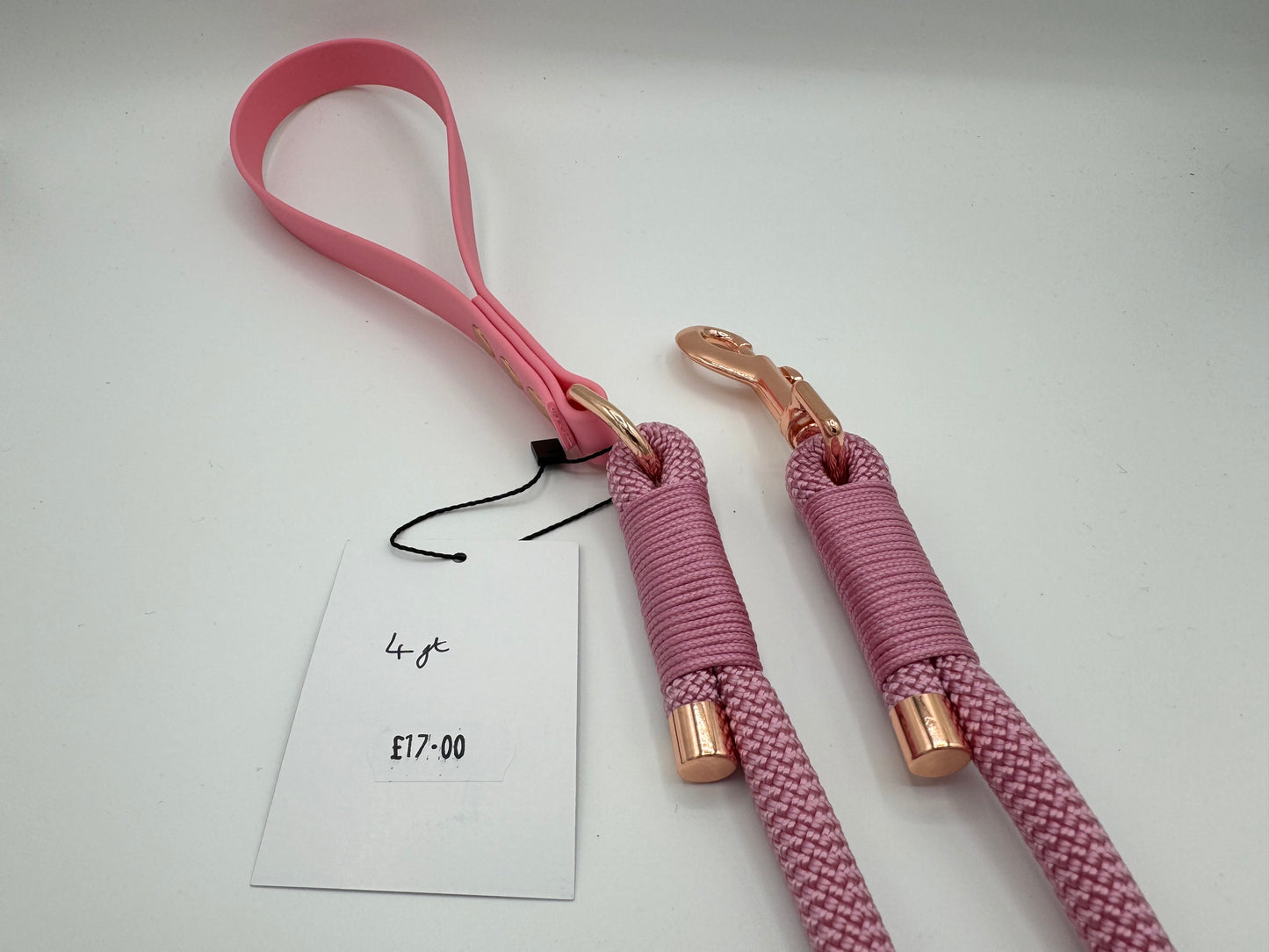 4ft Rope Clip Lead with Biothane handle (Ready to Ship)