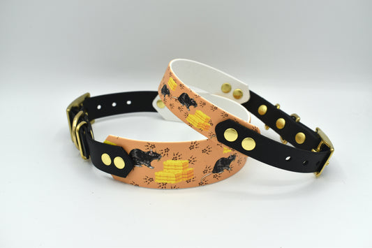 Barn Hunt Printed Biothane Collar (Hound Style)