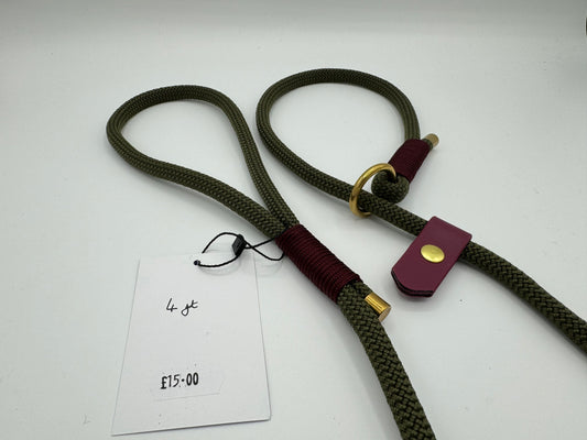 4ft 8mm Slip Lead (Ready to Ship)