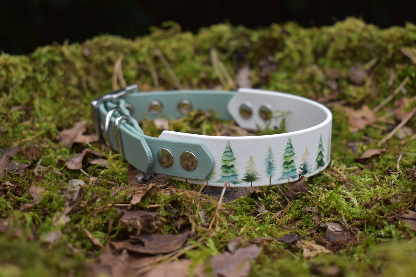 Evergreen Printed Biothane Collar (Hound Style)