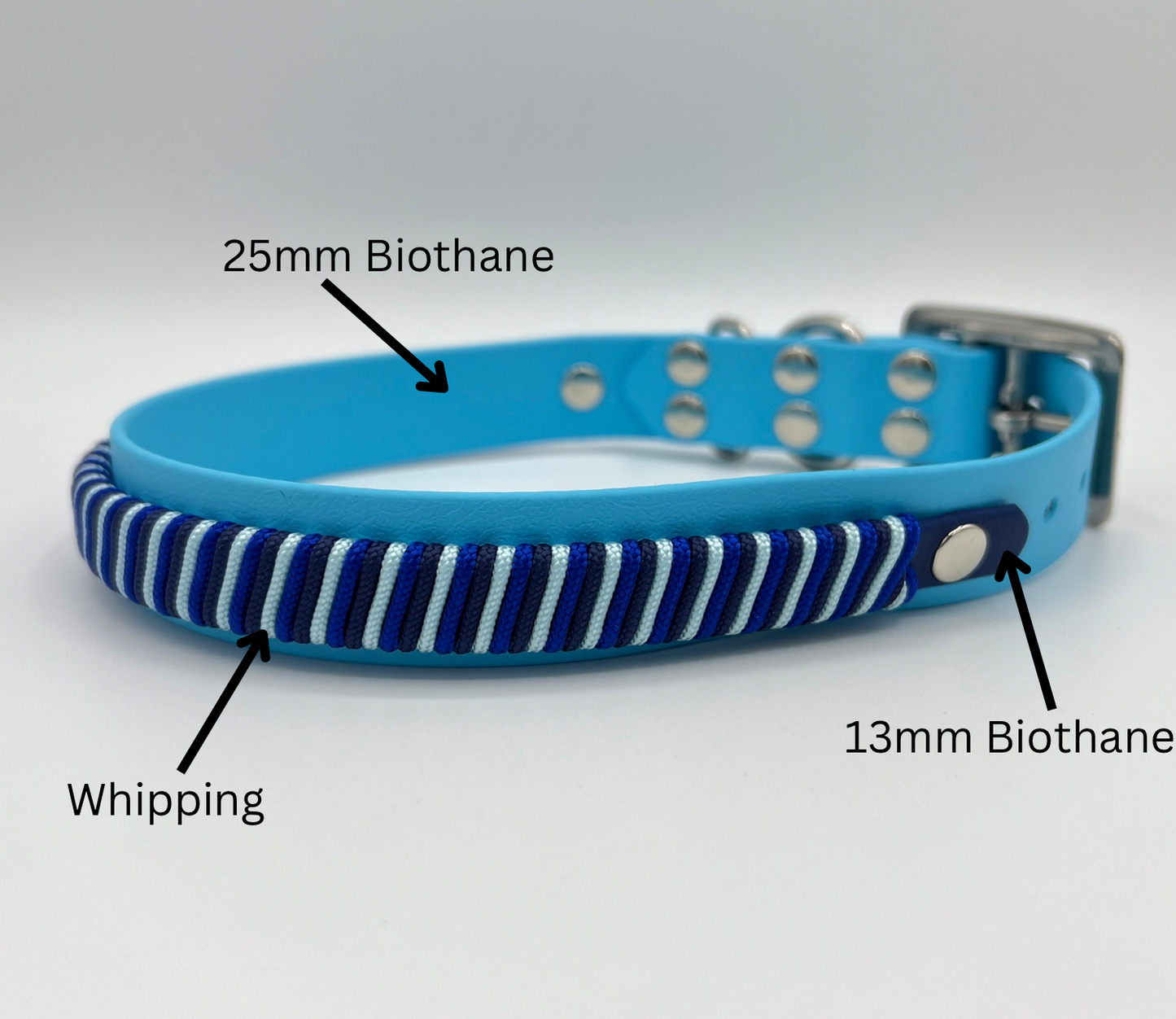 25mm Biothane Adjustable Twirl Collar (Custom)